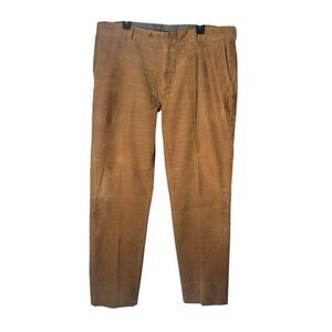 Brooks Brothers Men's Milano Fit 40x32 Dark Khaki Brown Corduroy‎ Pants #Q13-1